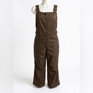 Vintage Obermeyer Brown Snow Bib Overalls Size Small